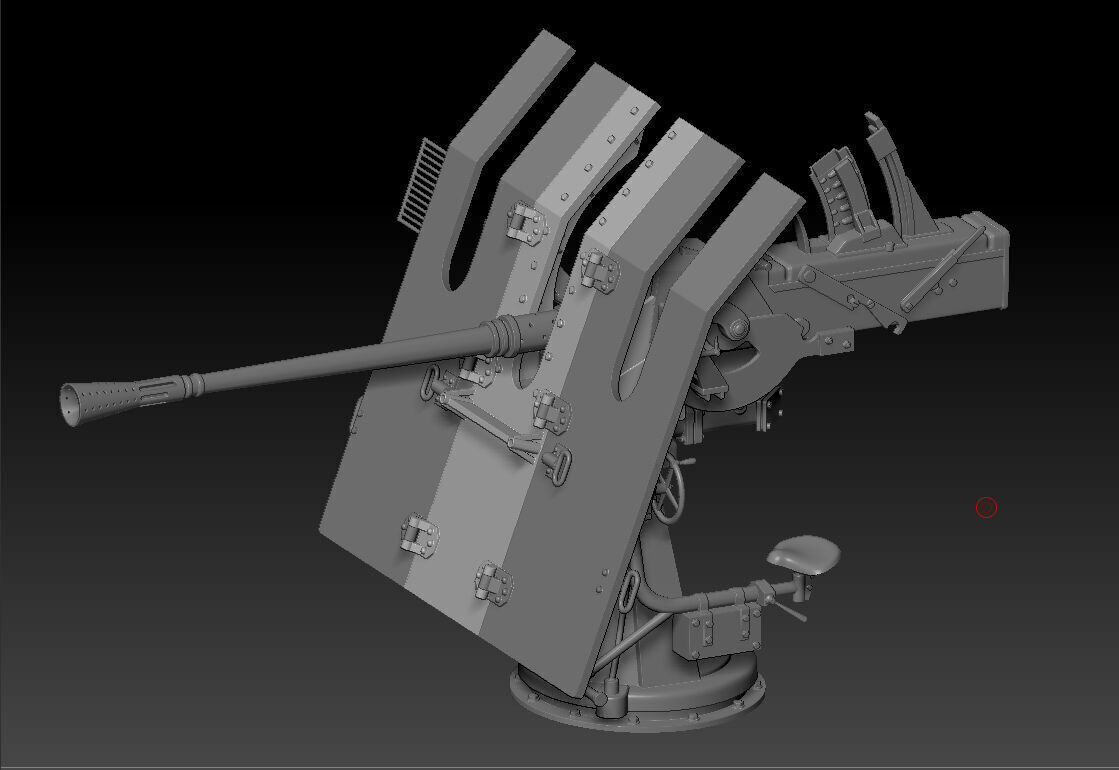 35 scale German 37mm AA Flak WW2 for 3D print 3D print model_1