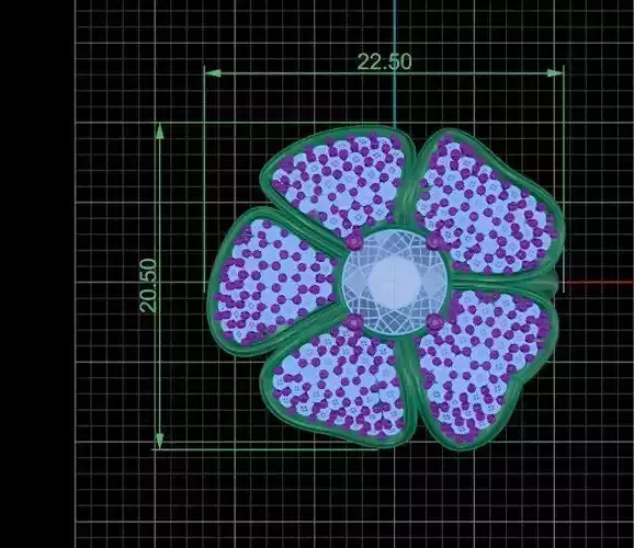 flower ring with center stone