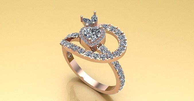 HEART RING DESIGN  3D print model