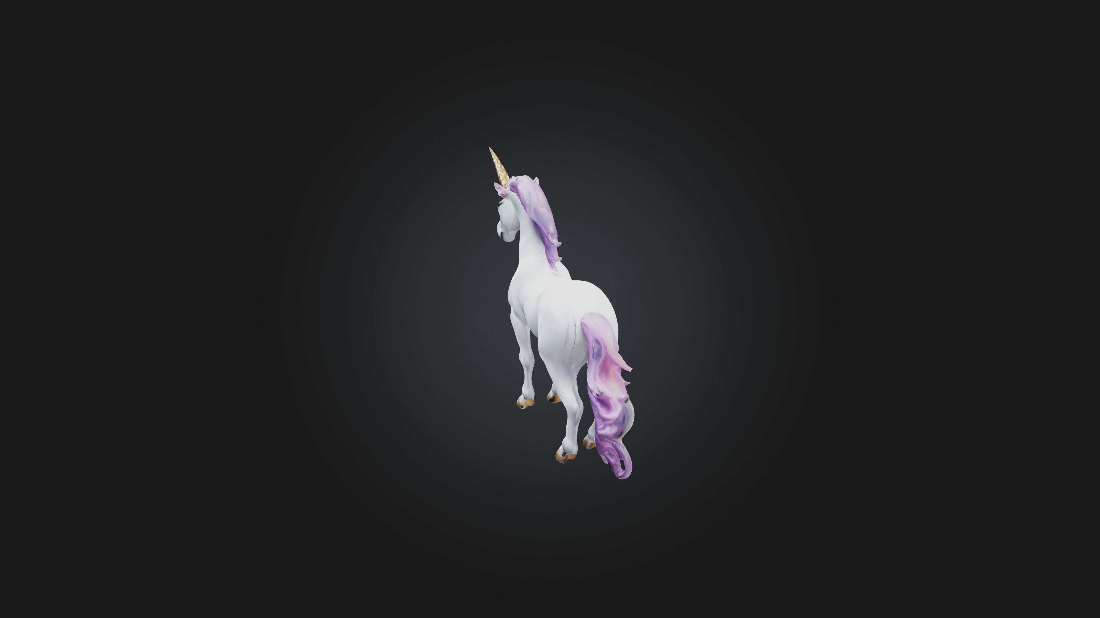 Unicorn Low-poly 3D model_3