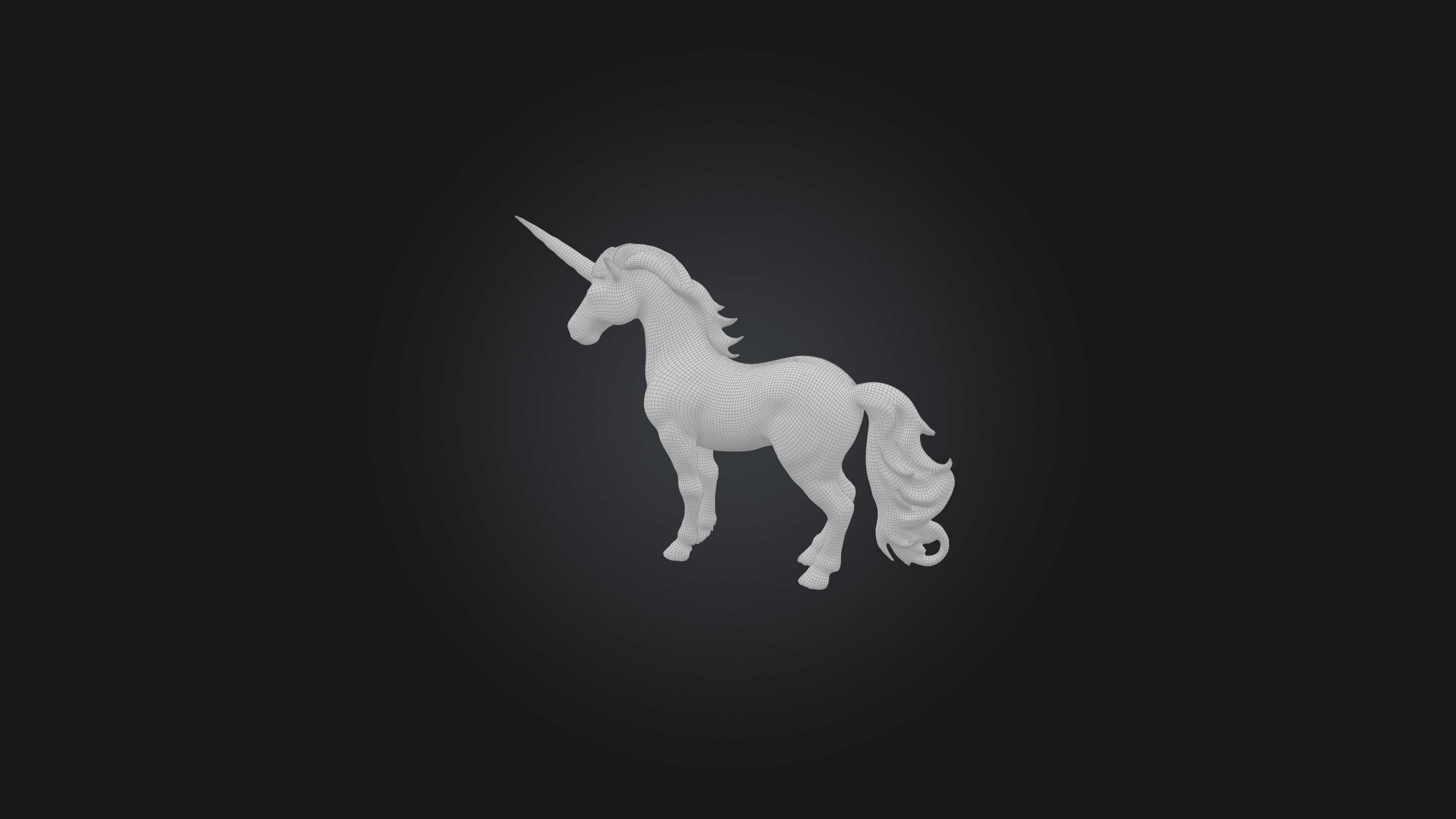 Unicorn Low-poly 3D model_5