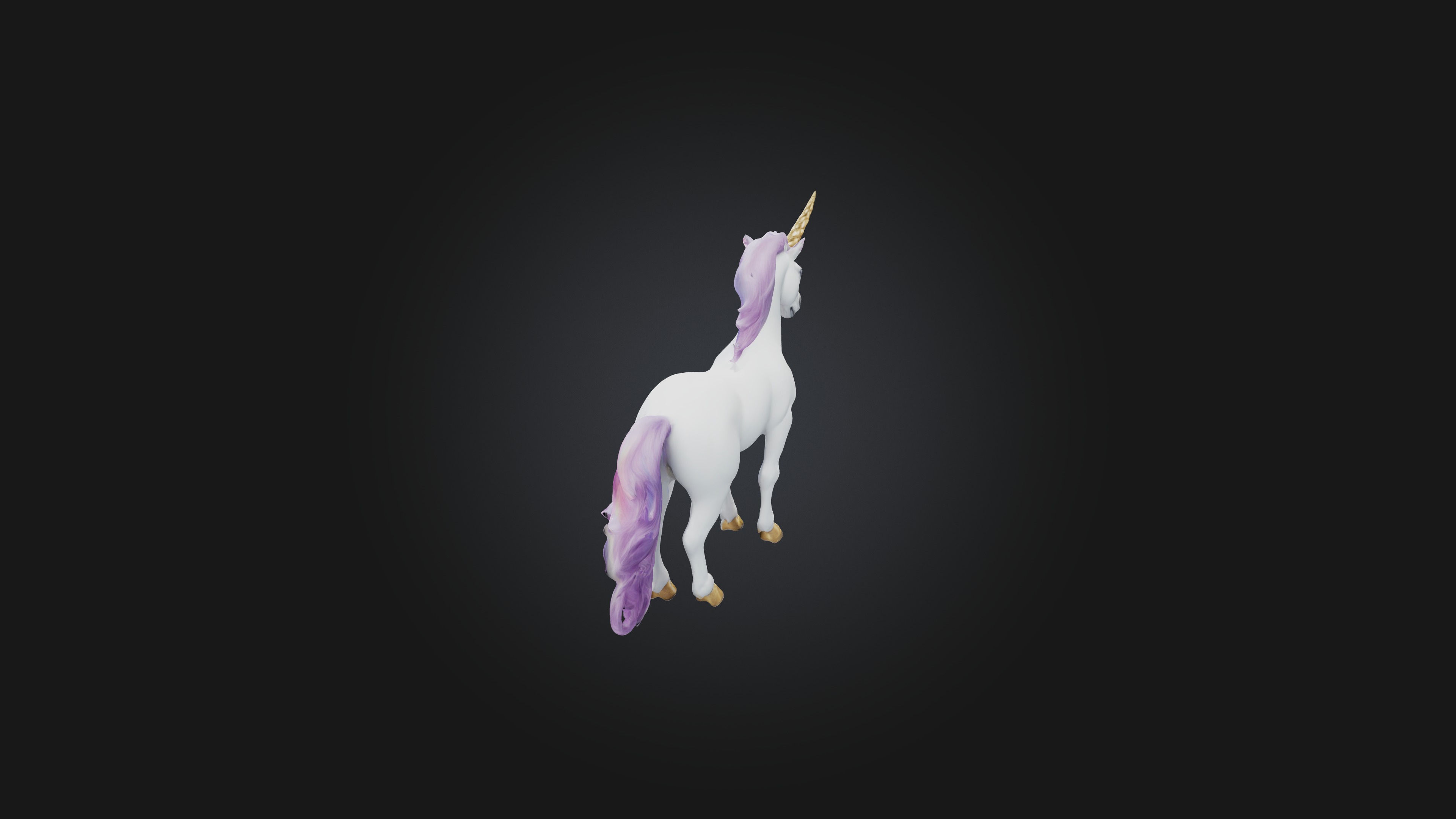 Unicorn Low-poly 3D model_1