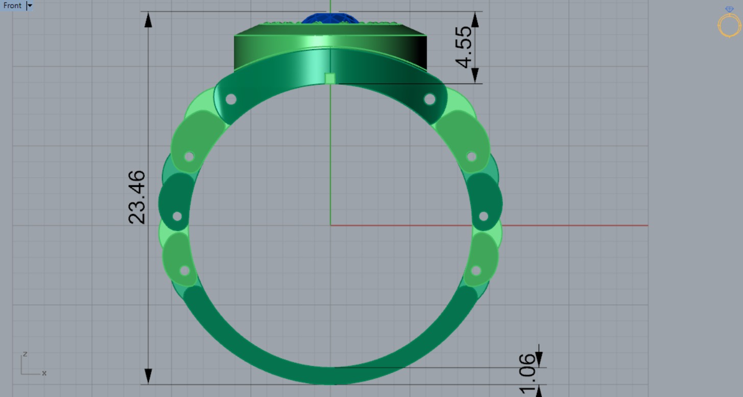Luxury man Rolex design diamond ring model ror0014 3D print model_12