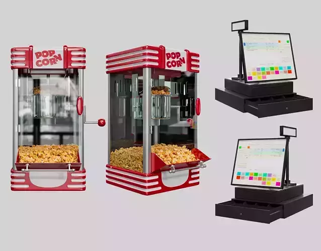 cash register  Popcorn popper