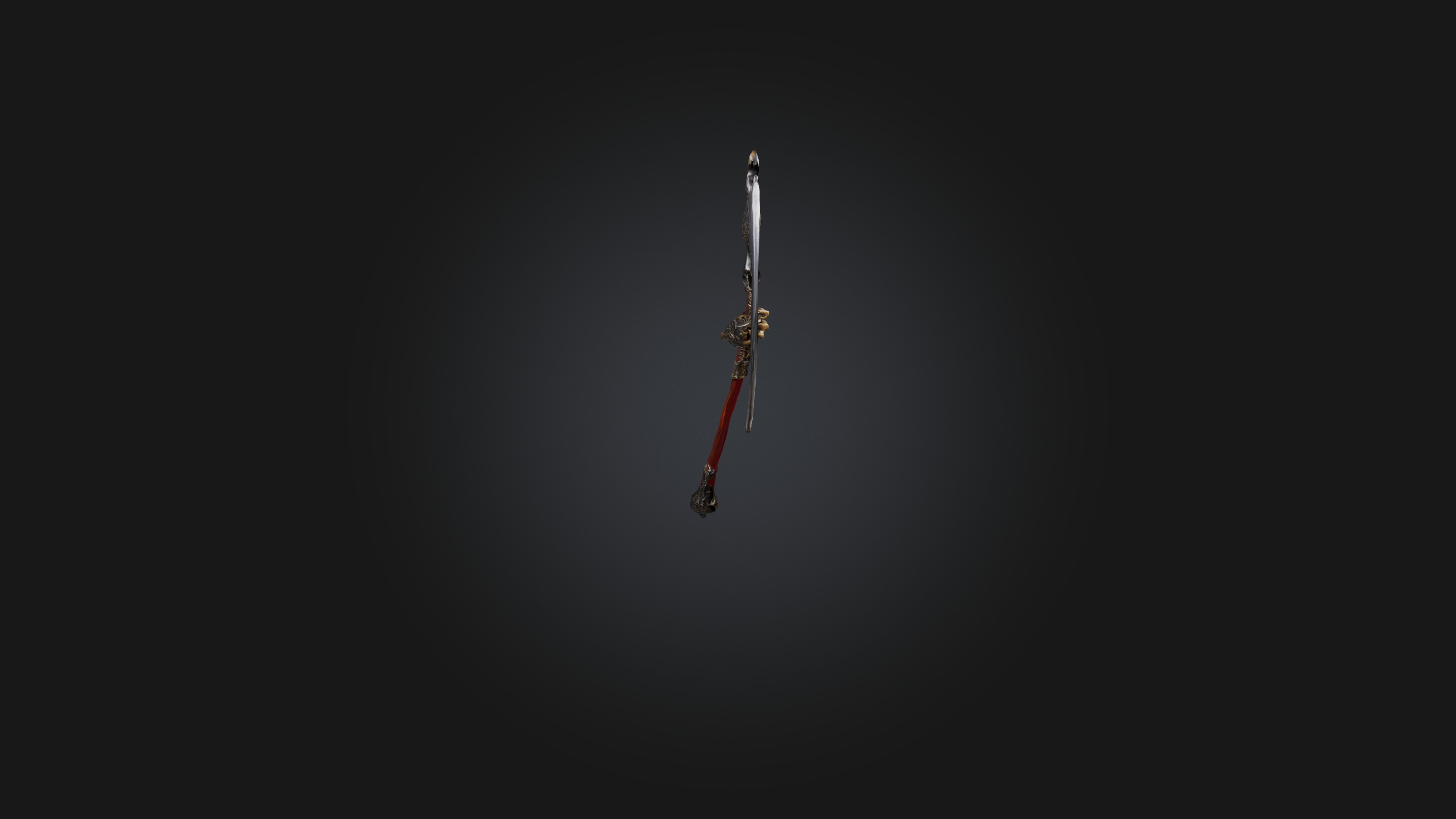 Scythe Low-poly 3D model_5