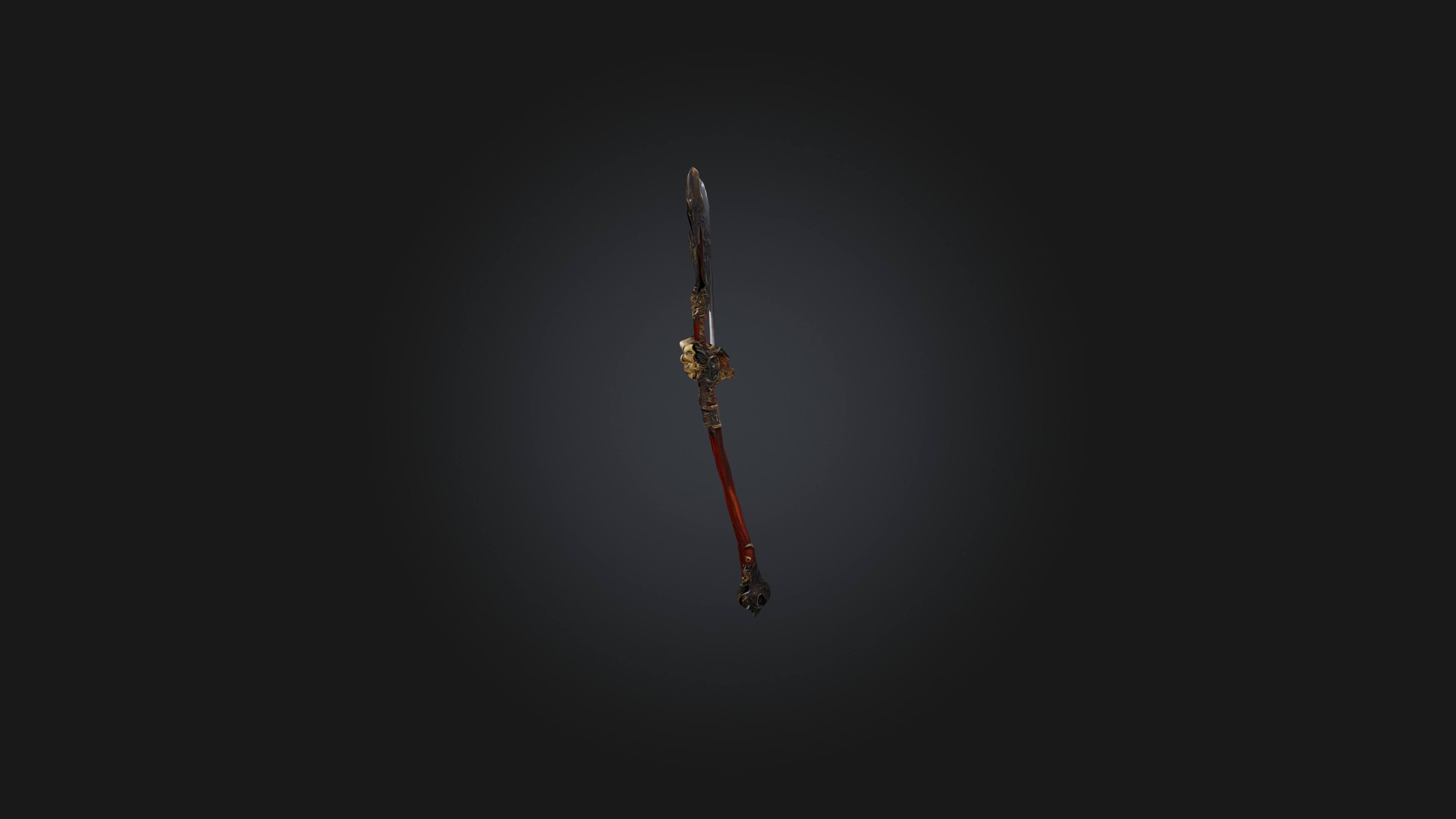 Scythe Low-poly 3D model_2