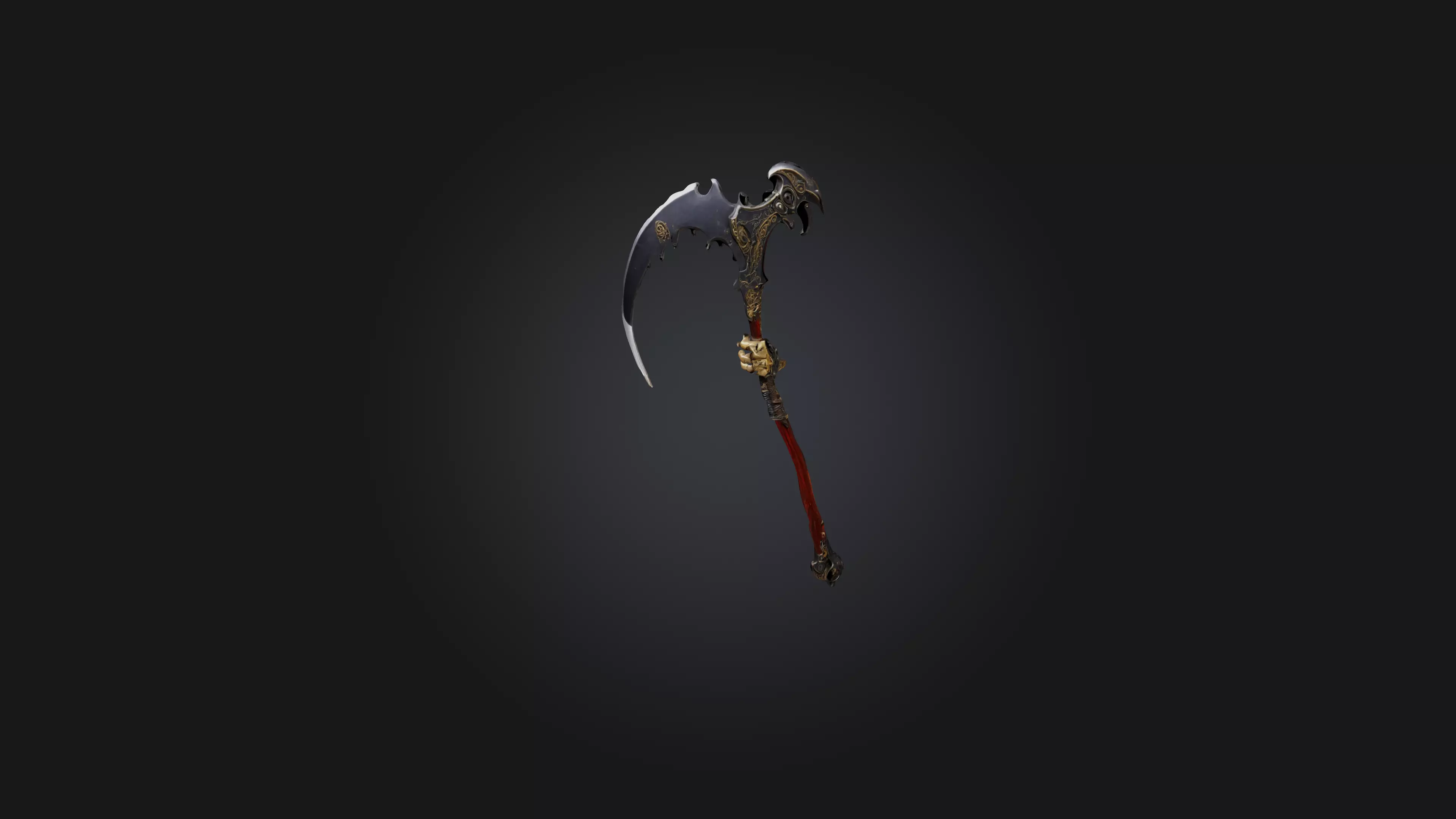 Scythe Low-poly 3D model_0