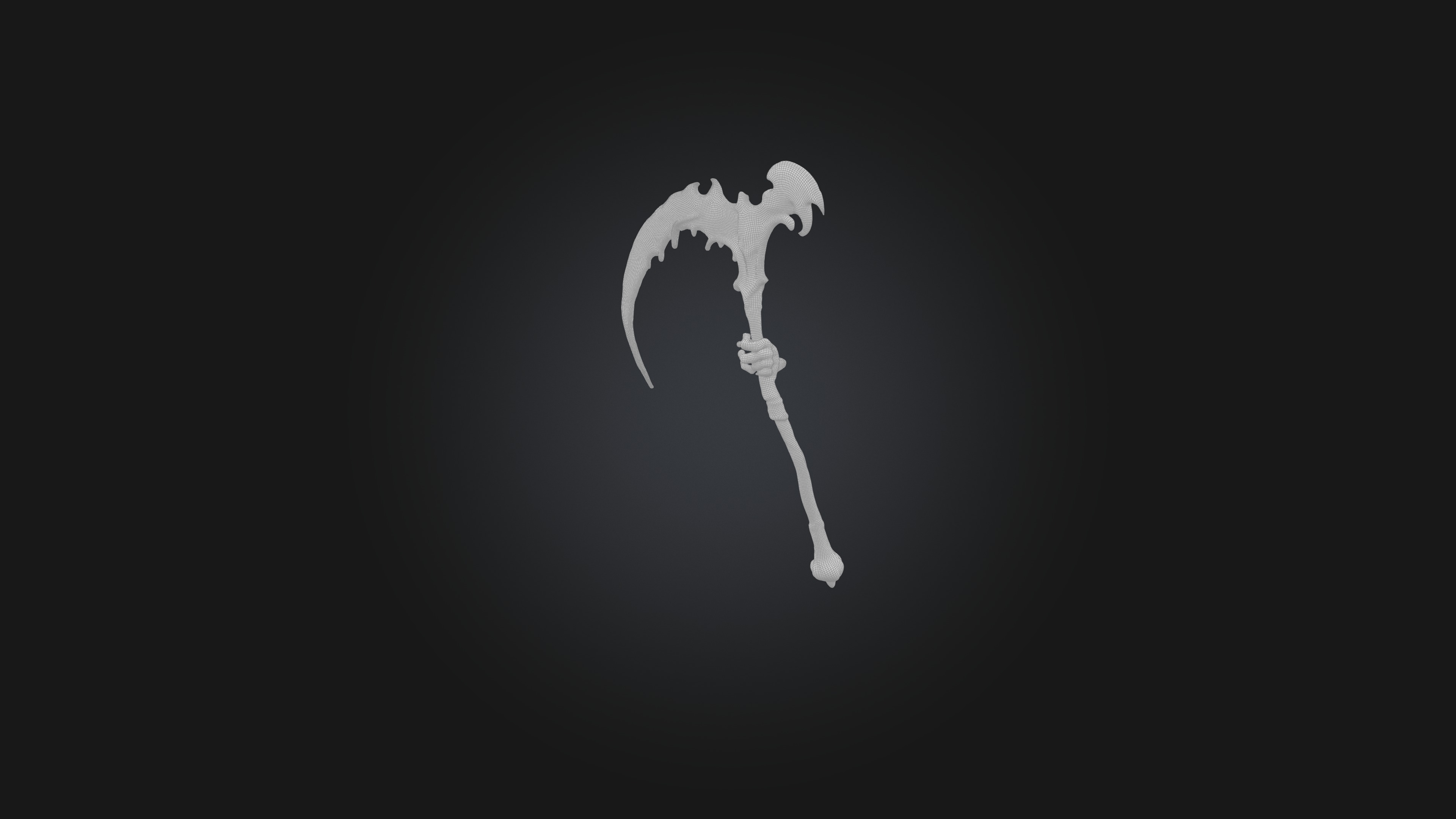Scythe Low-poly 3D model_1
