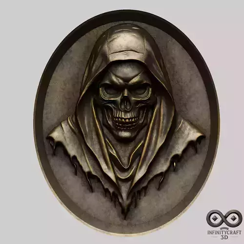 Skull of the Deathbringer STL file for 3d printing or CNC 3D print model