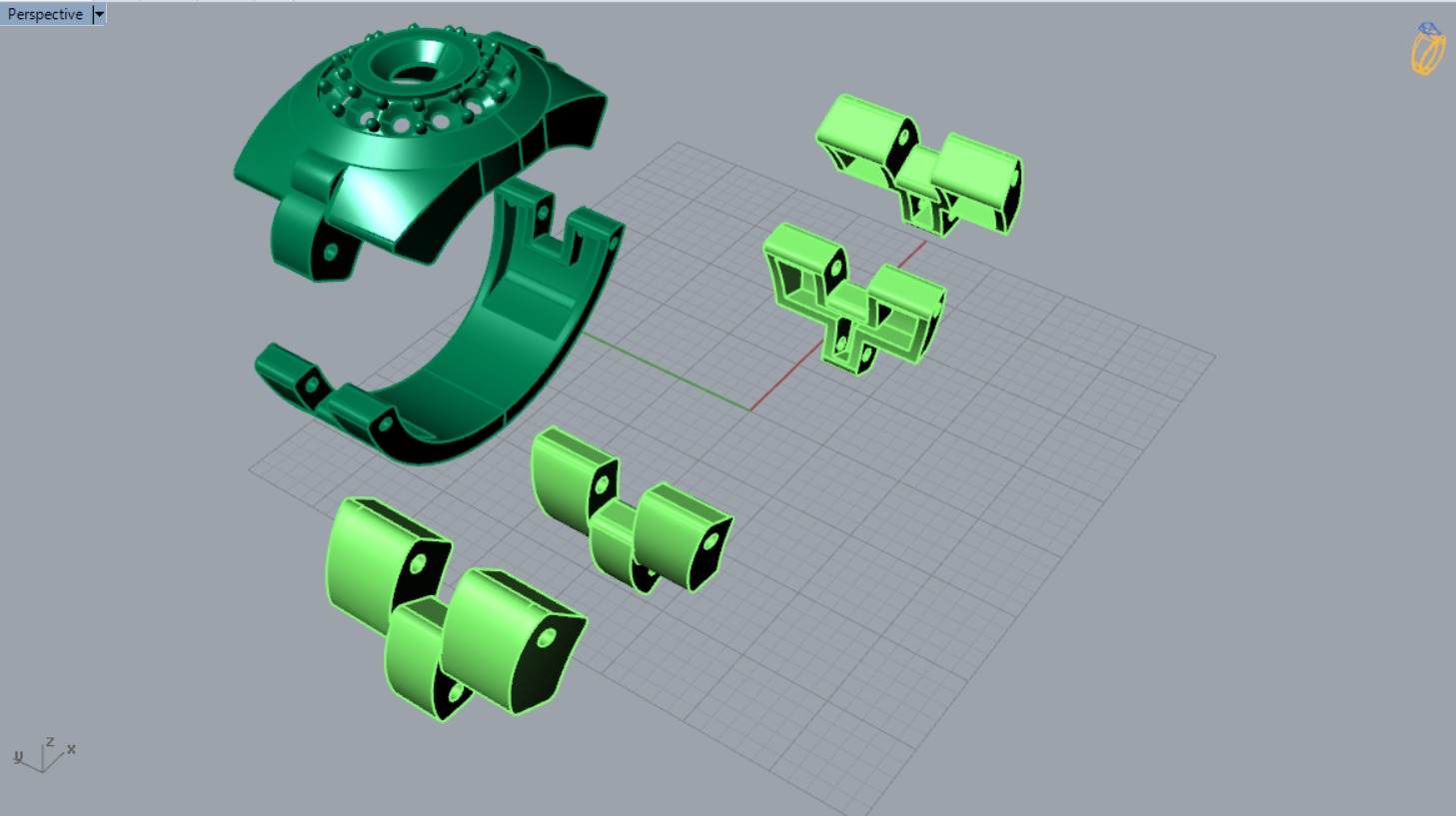 Luxury man Rolex design diamond ring model ror0015 3D print model_15