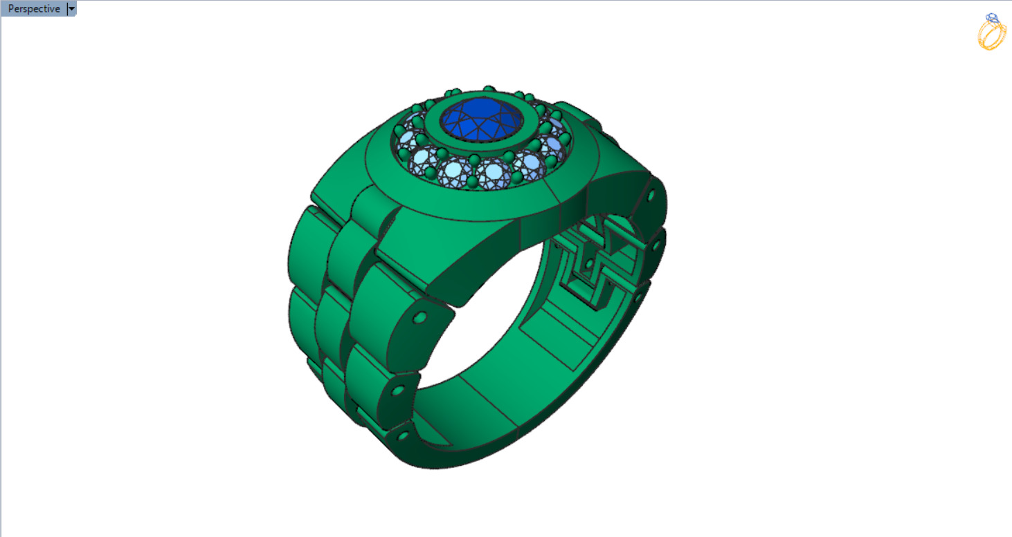 Luxury man Rolex design diamond ring model ror0015 3D print model_19