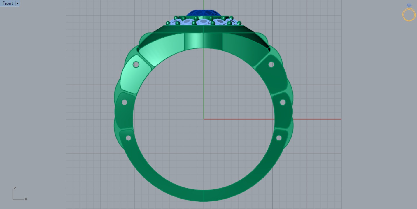 Luxury man Rolex design diamond ring model ror0015 3D print model_10