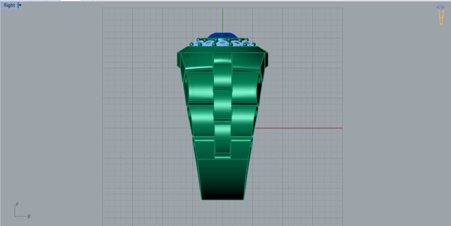 Luxury man Rolex design diamond ring model ror0015 3D print model_12