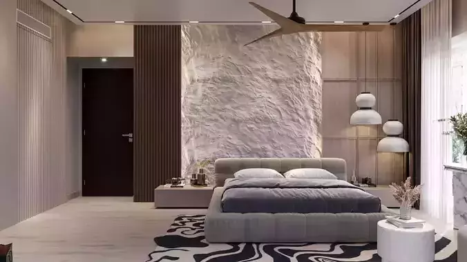 Luxury Master Bedroom 01 3D model