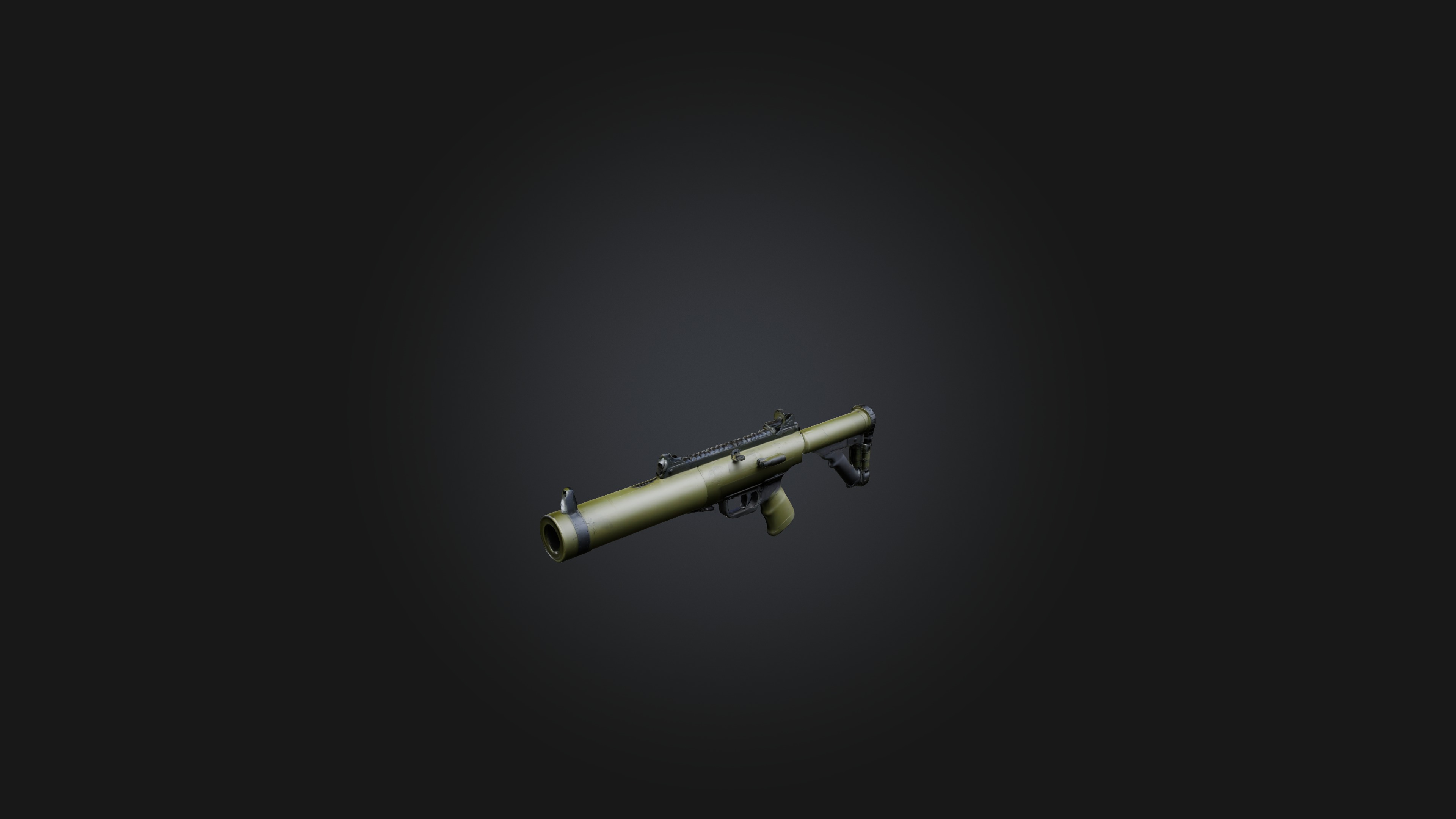 Bazooka Low-poly 3D model_3