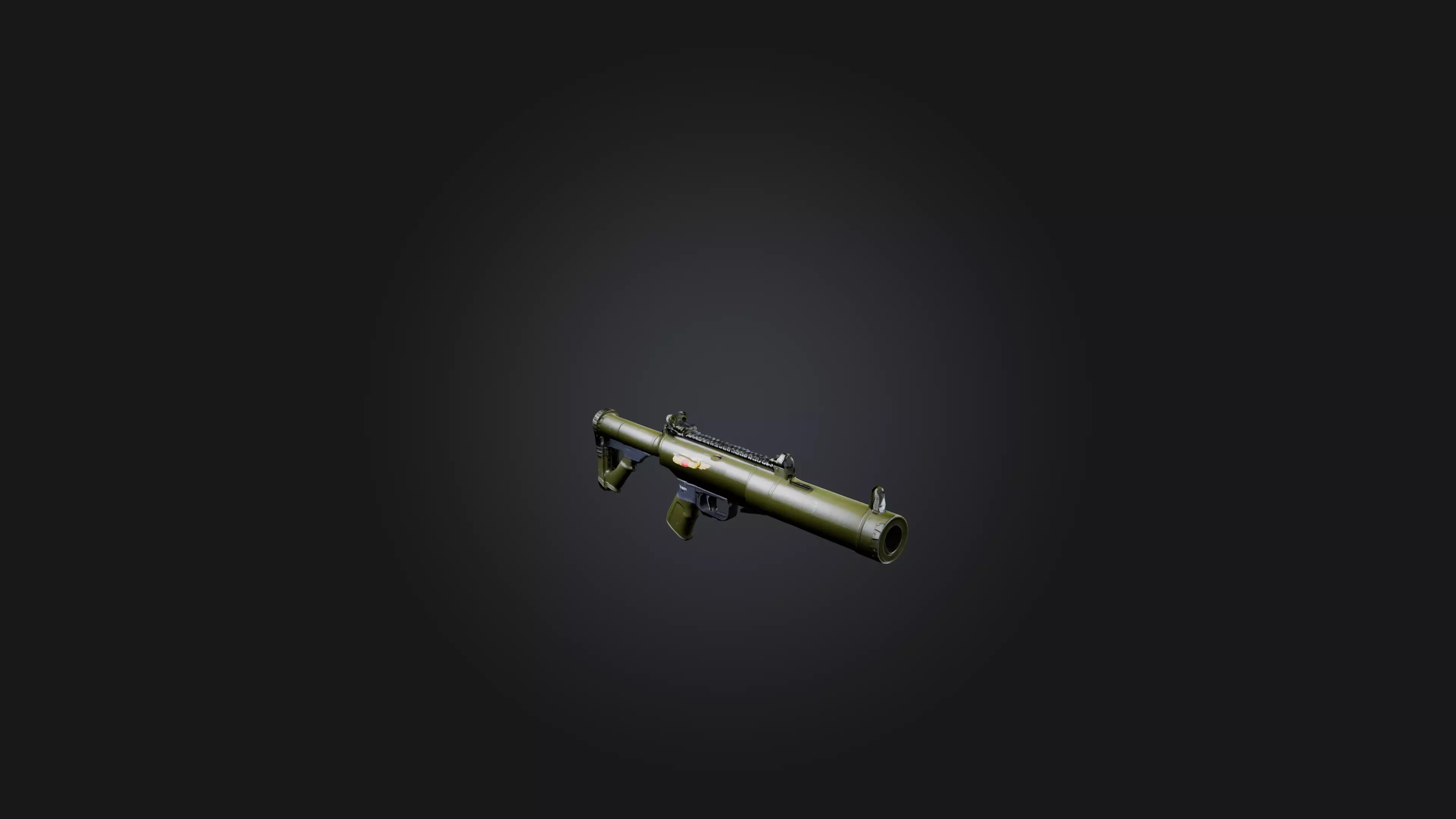 Bazooka Low-poly 3D model_0