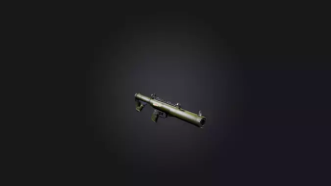 Bazooka Low-poly 3D model Bazooka Low-poly 3D model