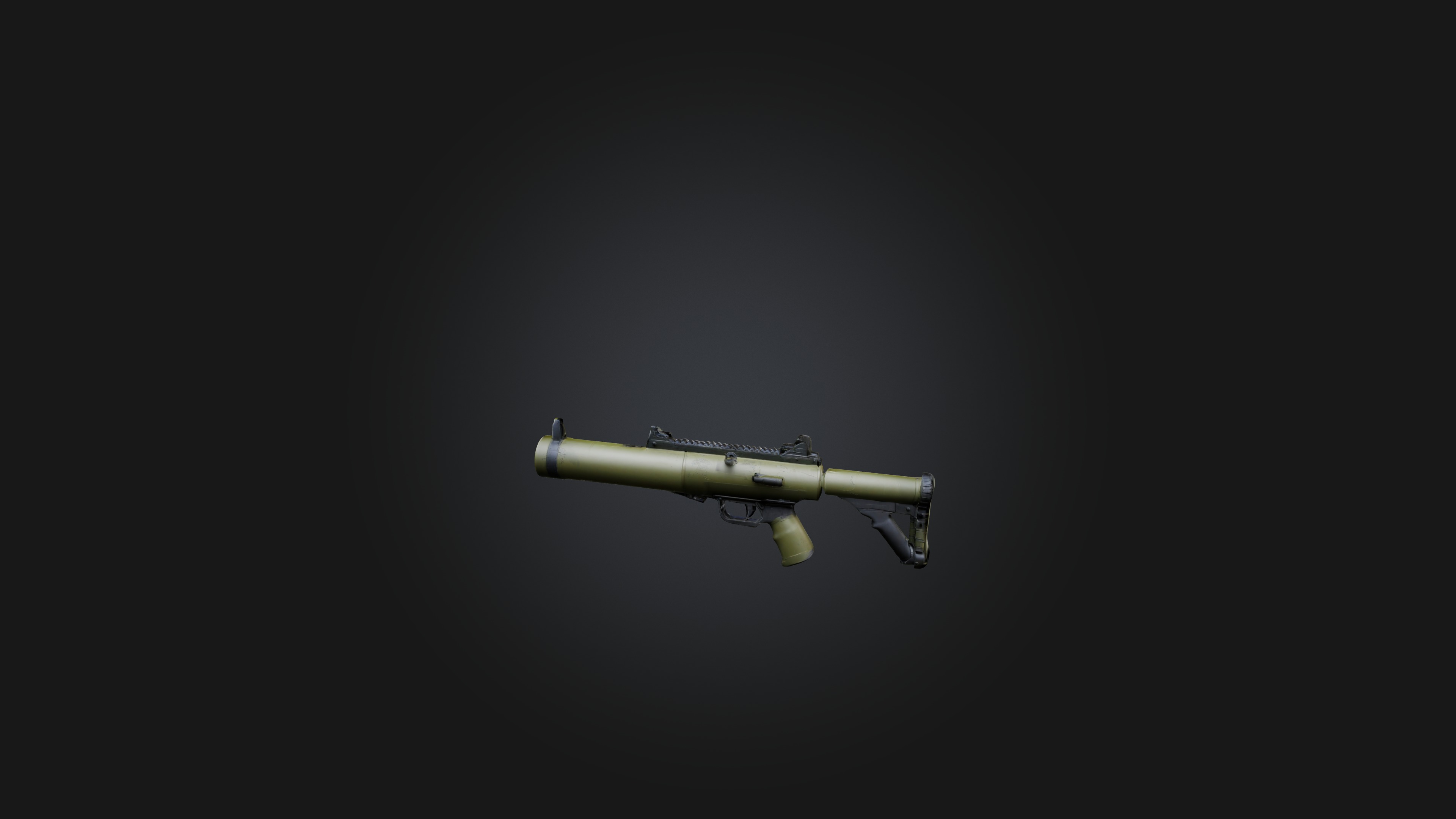 Bazooka Low-poly 3D model_4