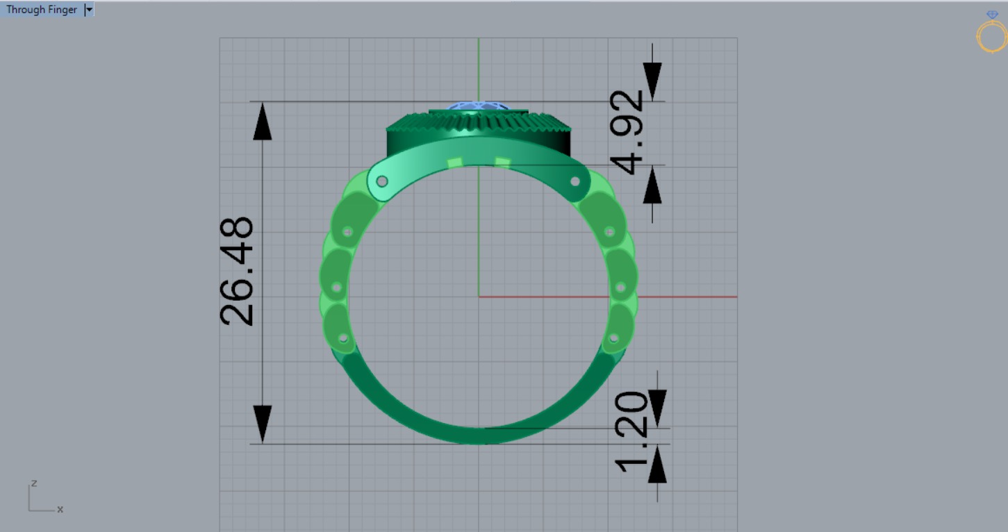 Luxury man Rolex design diamond ring model ror0016 3D print model_11