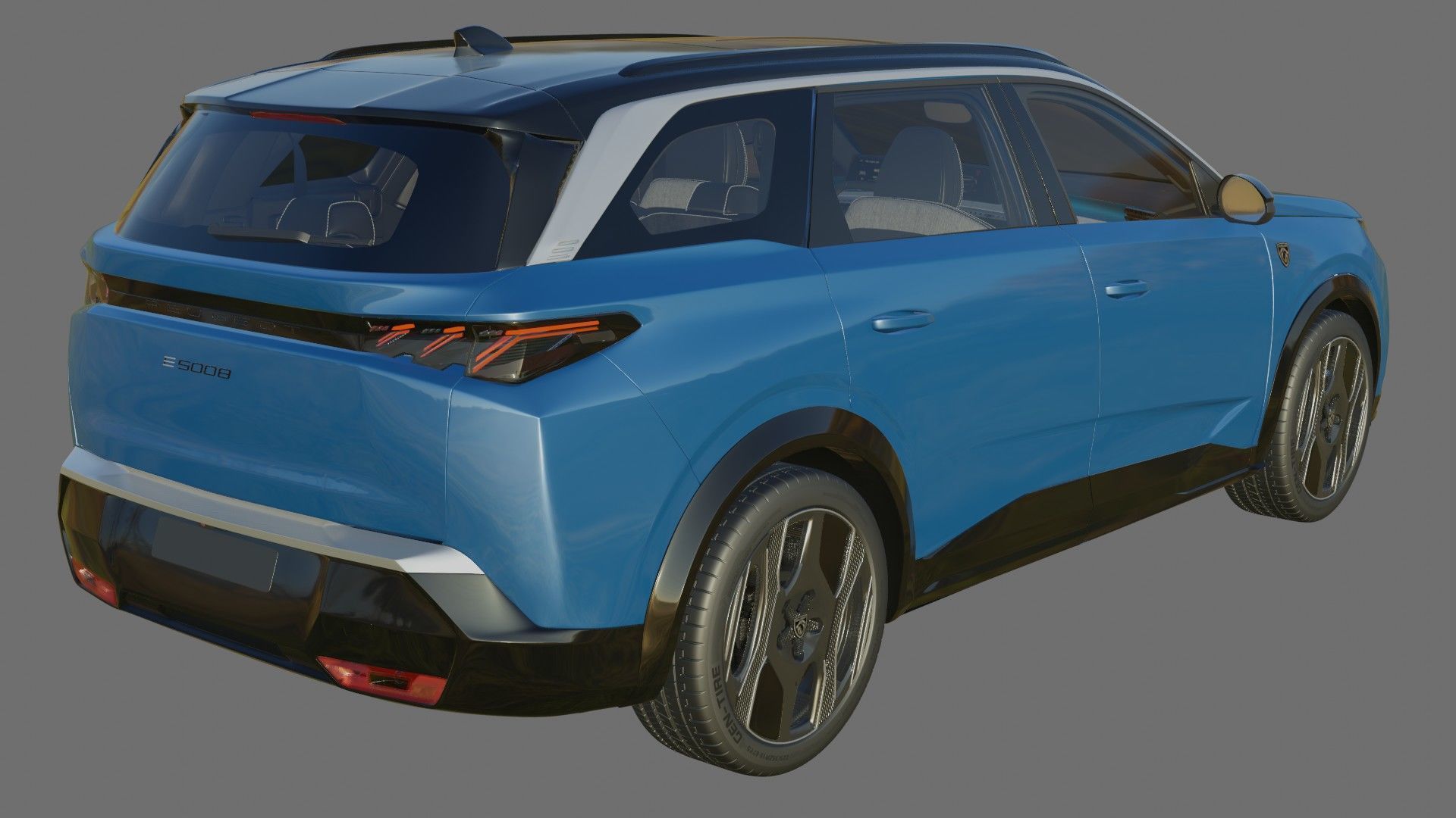Peugeot 5008 e-5008 2025 with interior 3D model_20