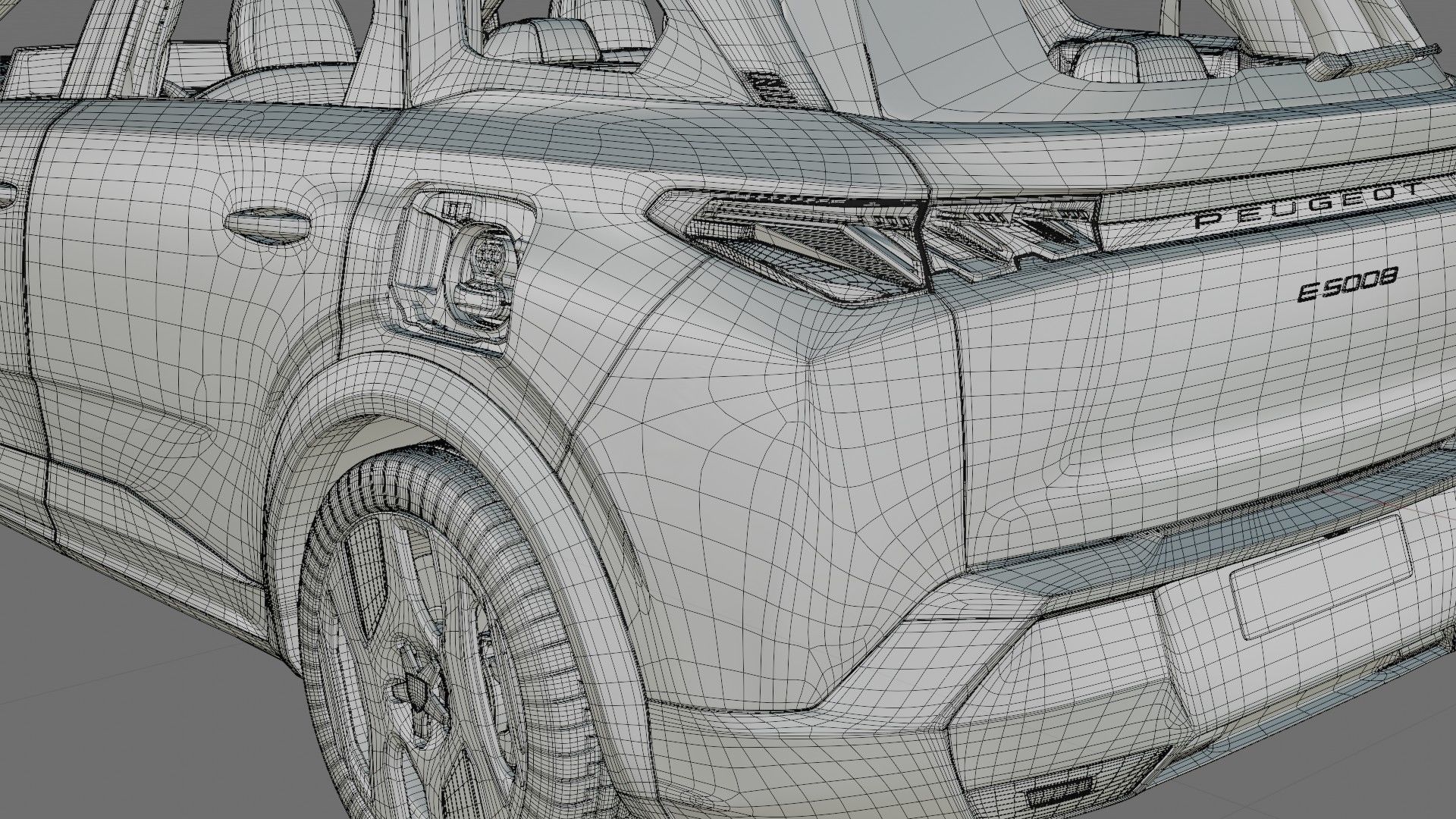 Peugeot 5008 e-5008 2025 with interior 3D model_31