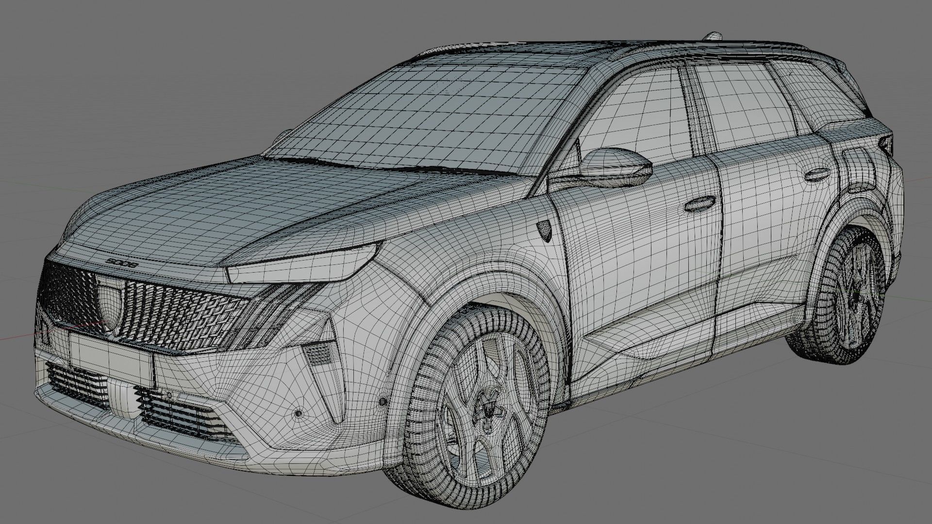 Peugeot 5008 e-5008 2025 with interior 3D model_28