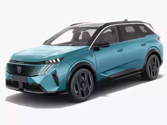 Peugeot 5008 e-5008 2025 with interior 3D model