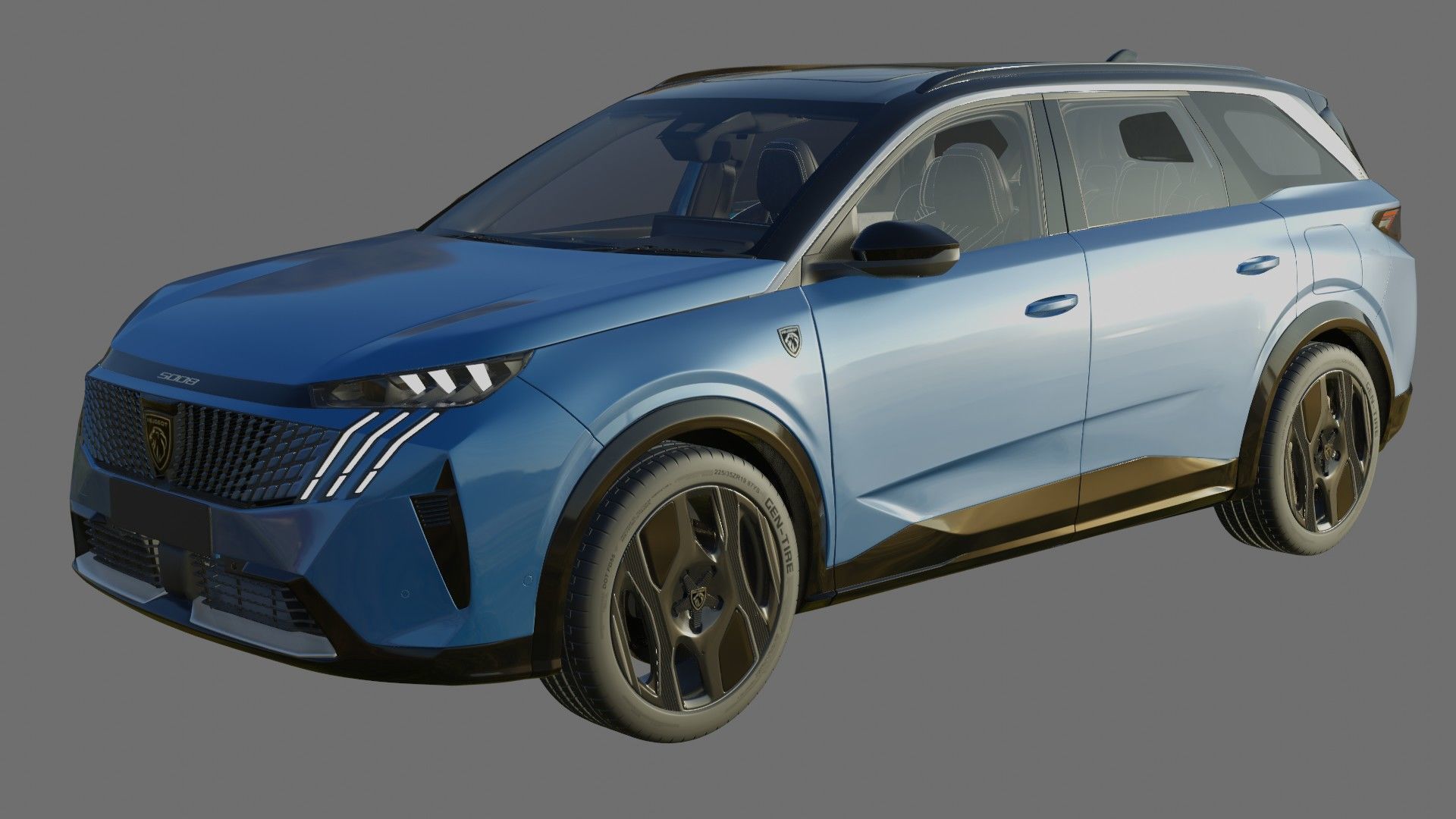 Peugeot 5008 e-5008 2025 with interior 3D model_19