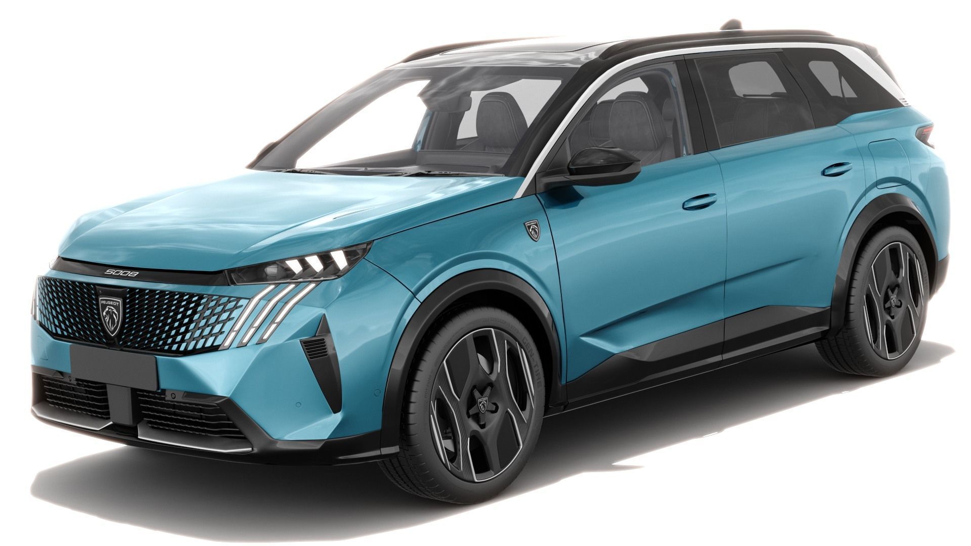 Peugeot 5008 e-5008 2025 with interior 3D model_1