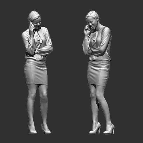 WOMAN F01 FIGURE DIORAMA 3D print model