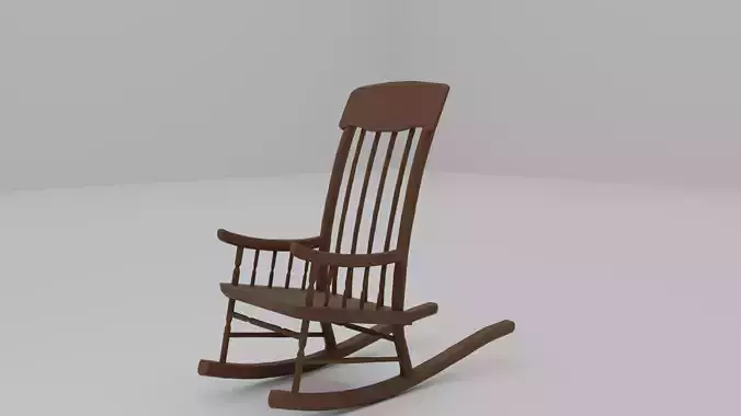 Rocking chair Low-poly 3D model Rocking chair Low-poly 3D model