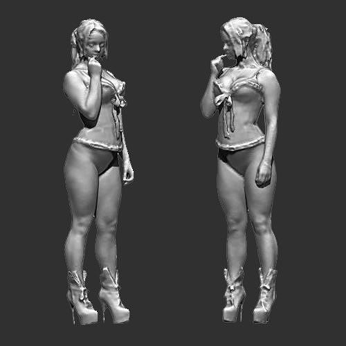 WOMAN F03 FIGURE DIORAMA 3D print model