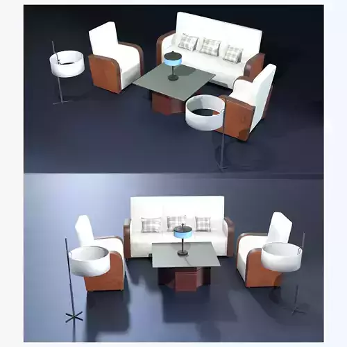 Modern Sofa Set 3D Model
