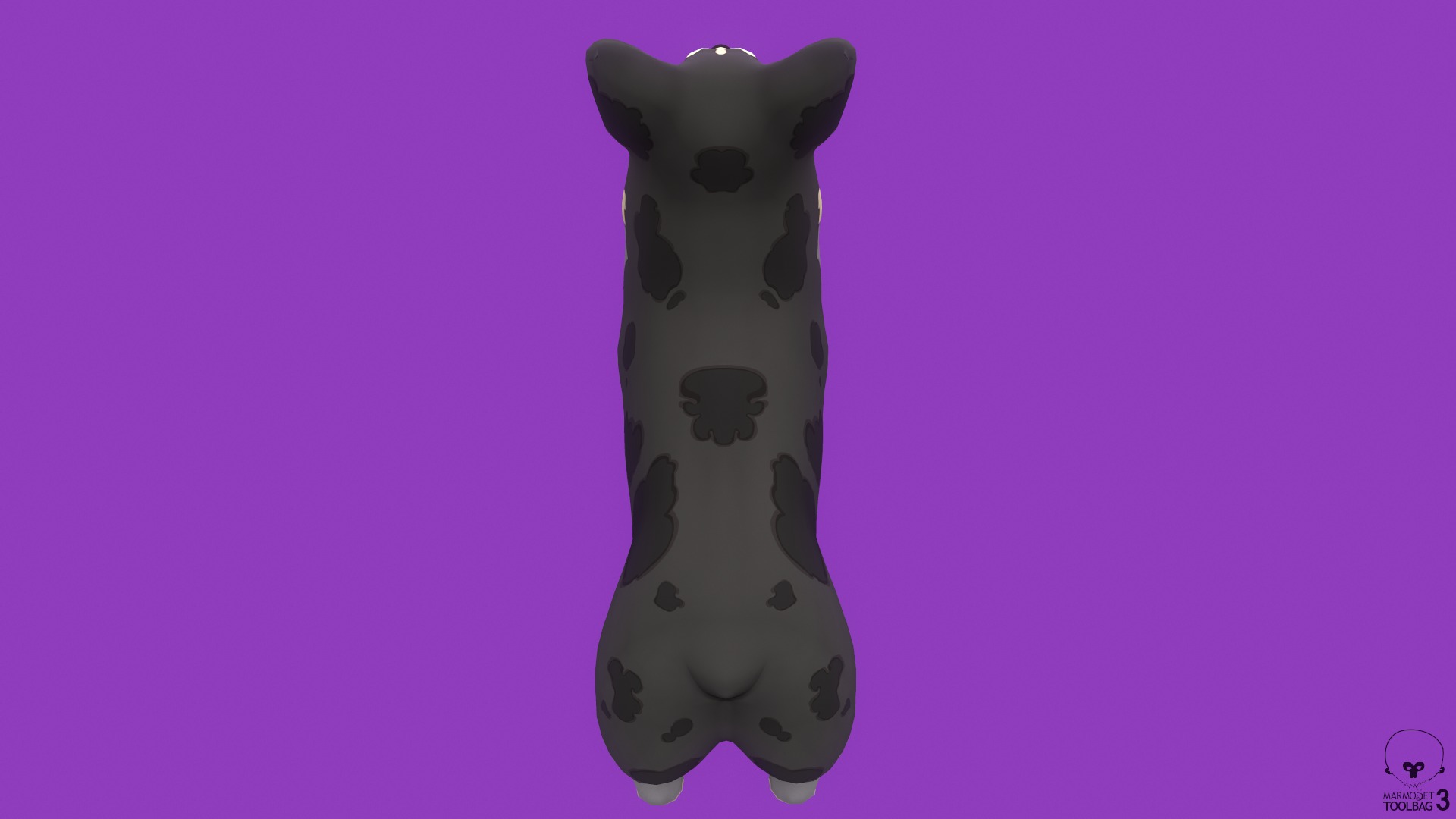 Stylized Spotted Grey Welsh Corgy for Games and Animation  Low-poly 3D model_6