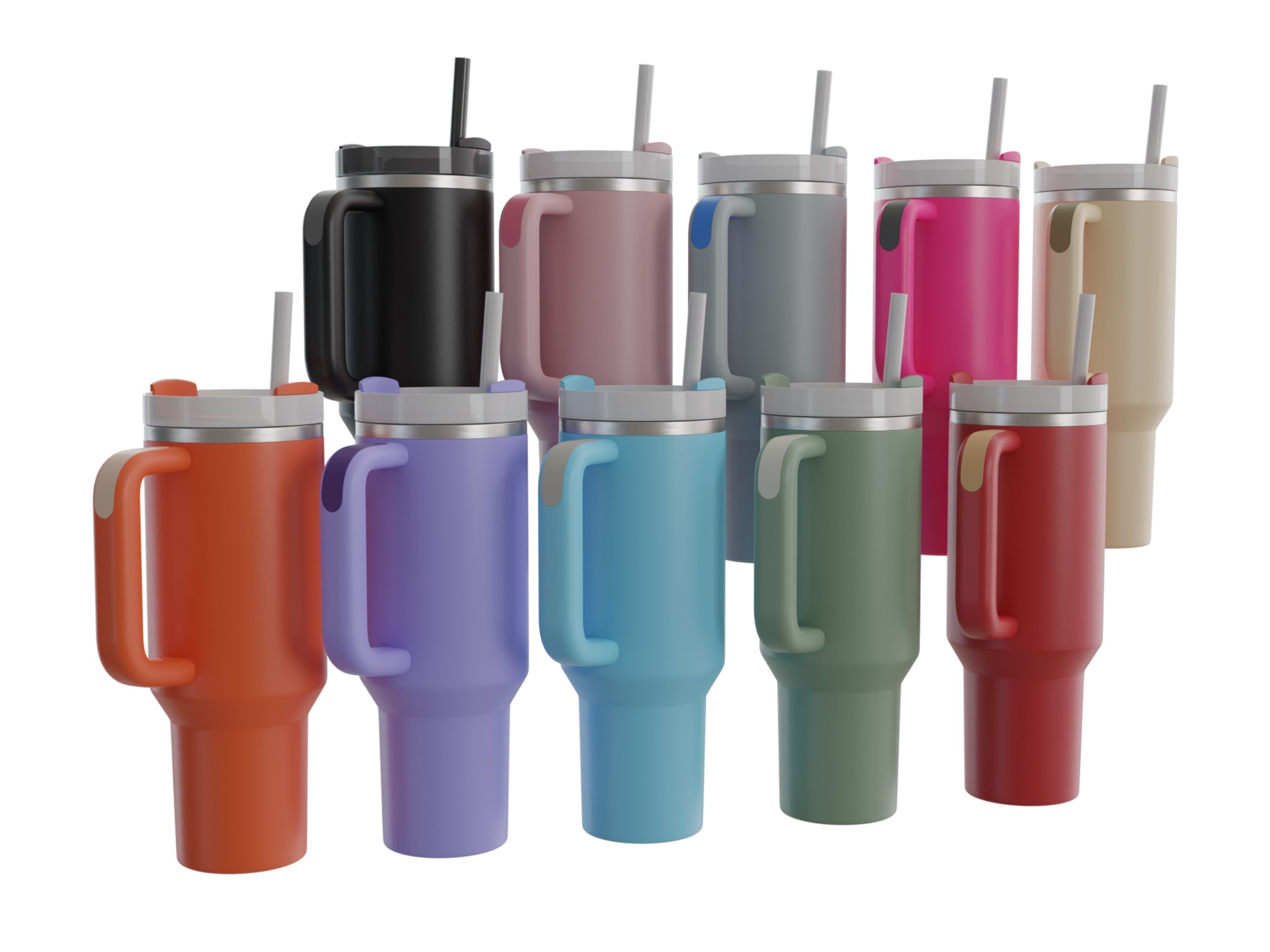 Stanley cup  Low-poly 3D model_3