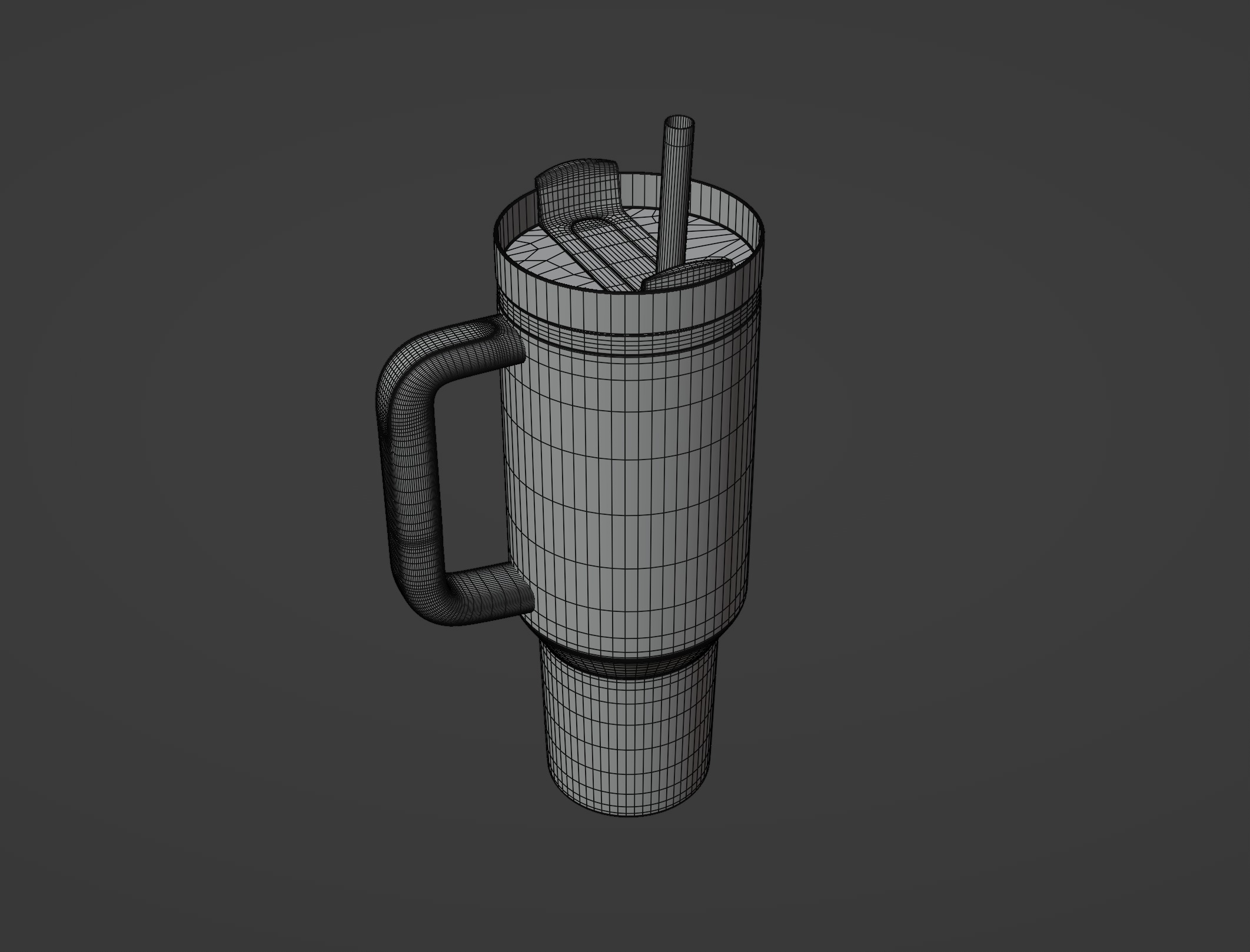 Stanley cup  Low-poly 3D model_13