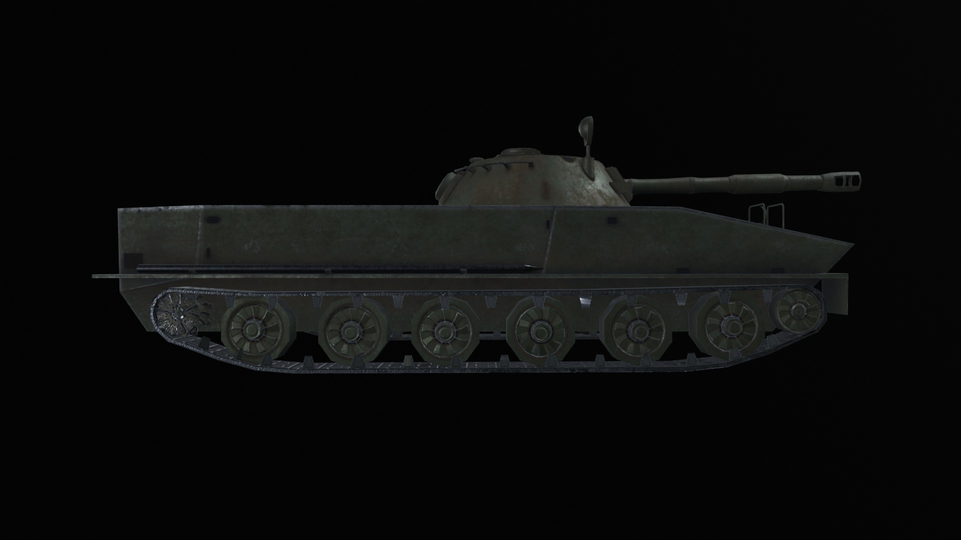 Asset - Army - PT 76 - 3D MODEL Low-poly Low-poly 3D model_7