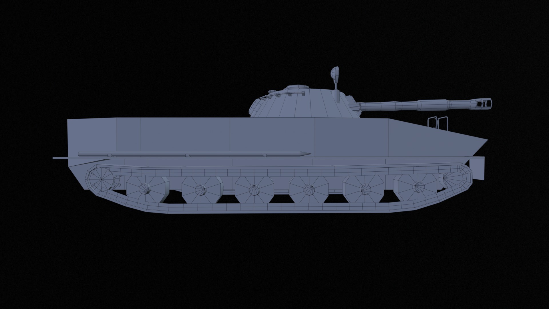 Asset - Army - PT 76 - 3D MODEL Low-poly Low-poly 3D model_25