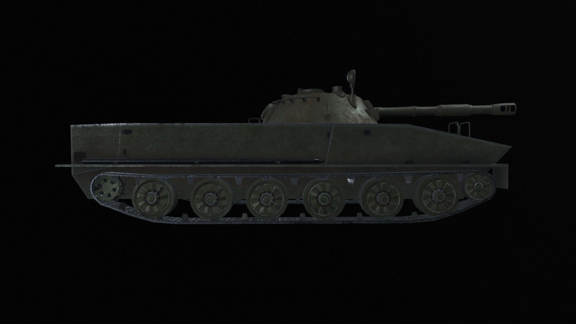 Asset - Army - PT 76 - 3D MODEL Low-poly Low-poly 3D model_24