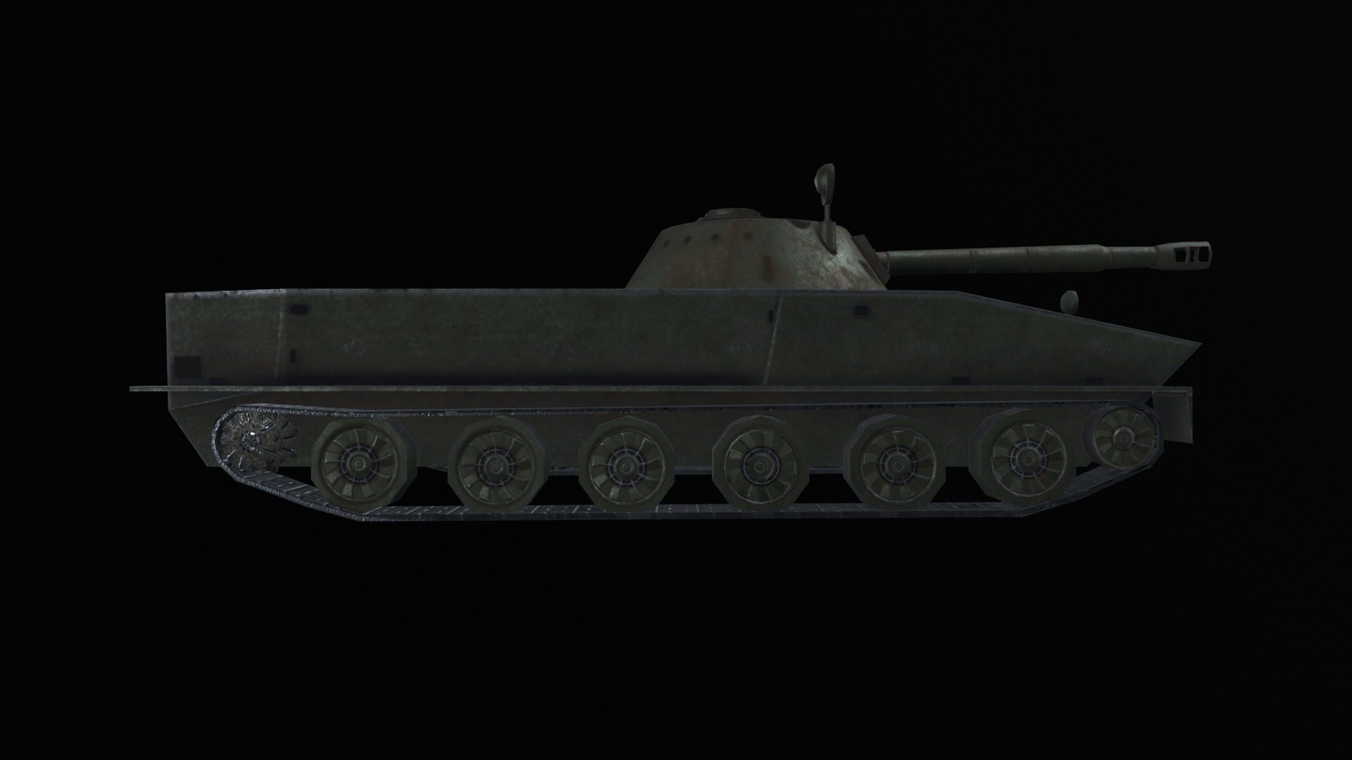 Asset - Army - PT 76 - 3D MODEL Low-poly Low-poly 3D model_23