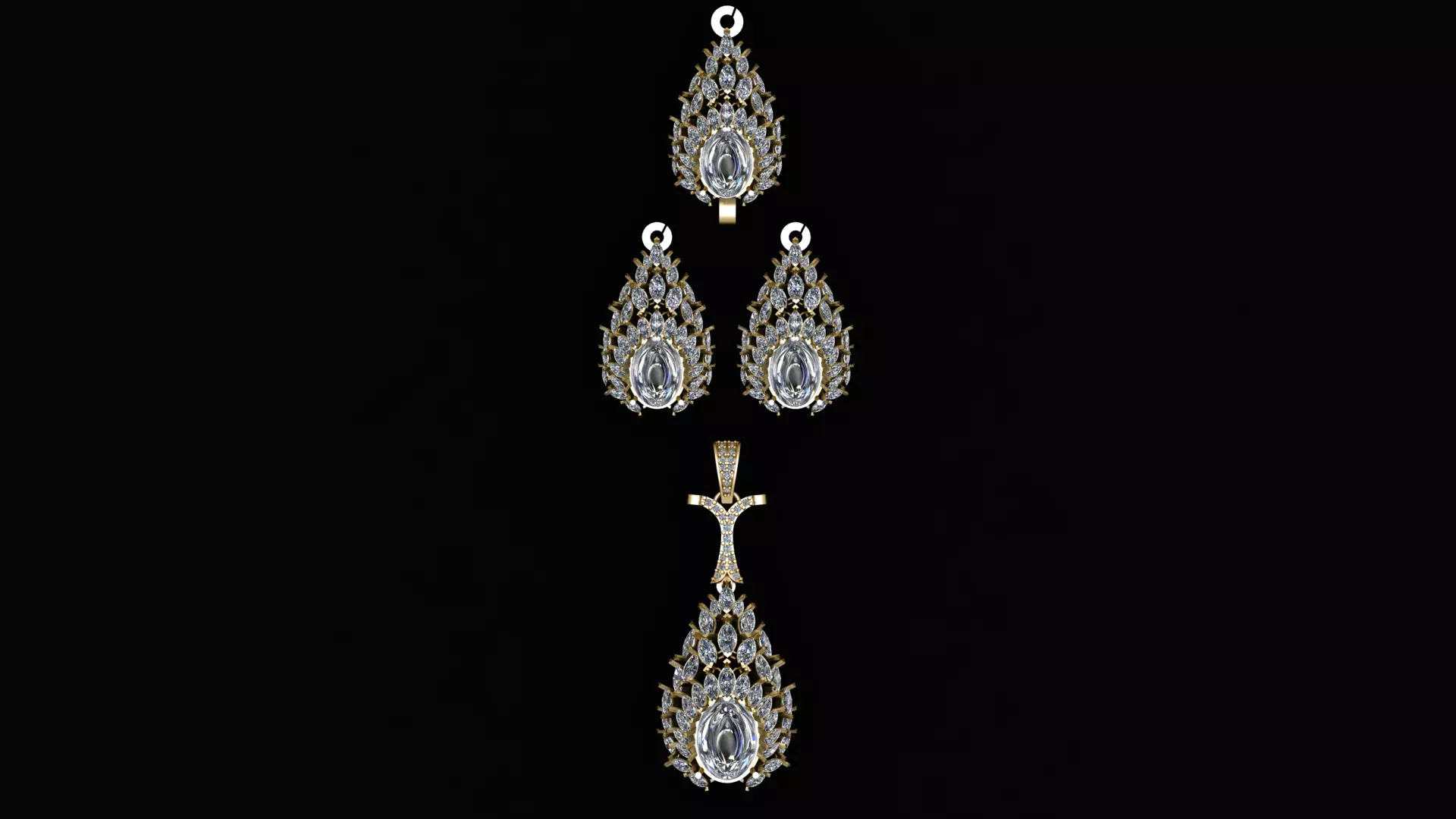 bridal nacklace 3d printable model 3D print model