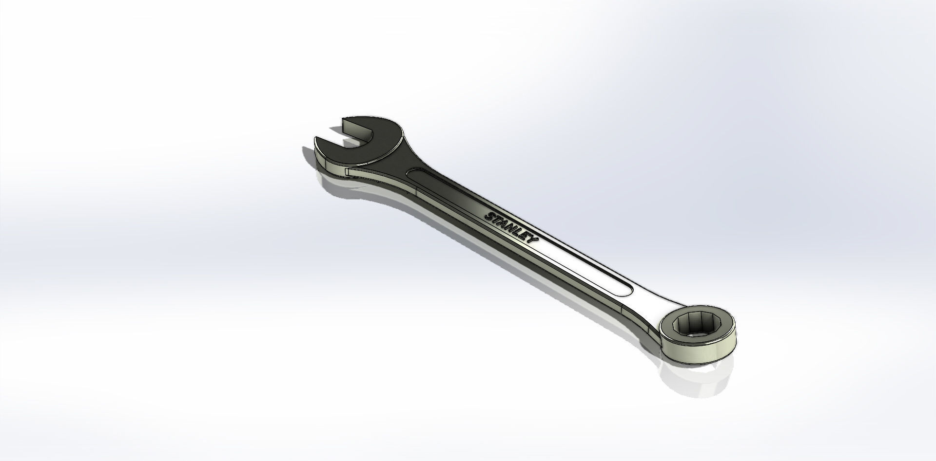 Chave Combinada Catraca 5-8 Pol Ratchet Combination Wrench 3D model_1