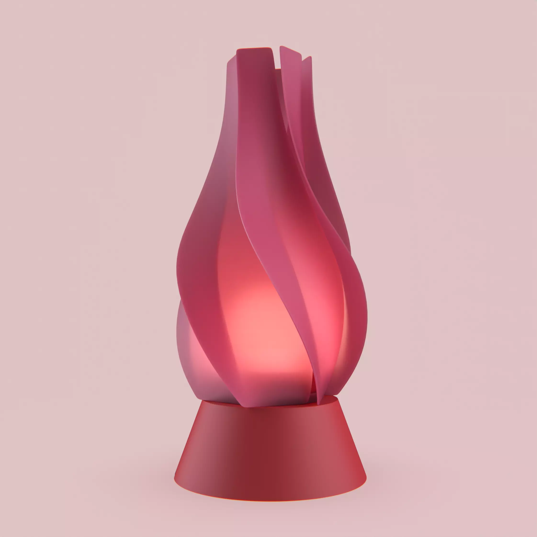fire flaming lamp 3D print model_0