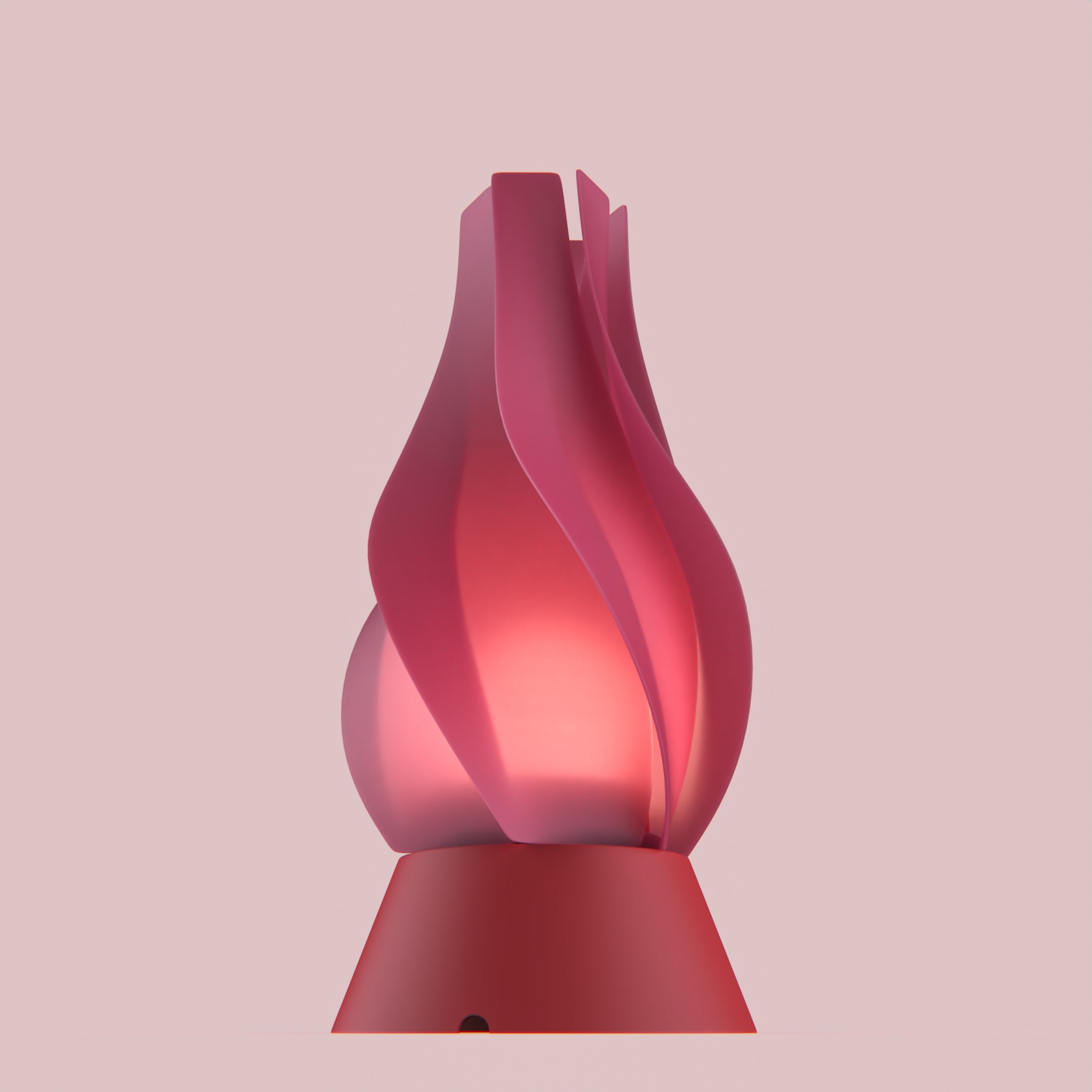 fire flaming lamp 3D print model_2