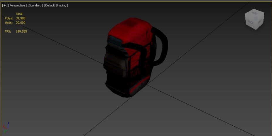 Game-Ready Low Poly Backpack Low-poly 3D model_3