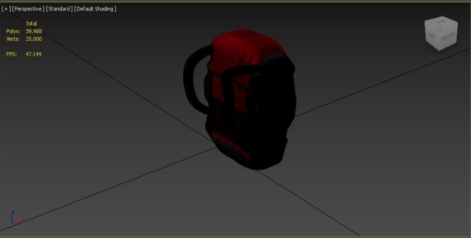 Game-Ready Low Poly Backpack Low-poly 3D model_1