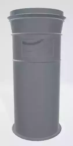 Trash can with cigarette holder