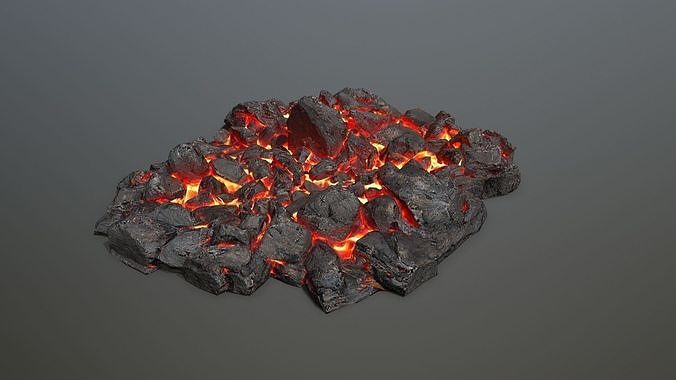 lava rocks Low-poly 3D model