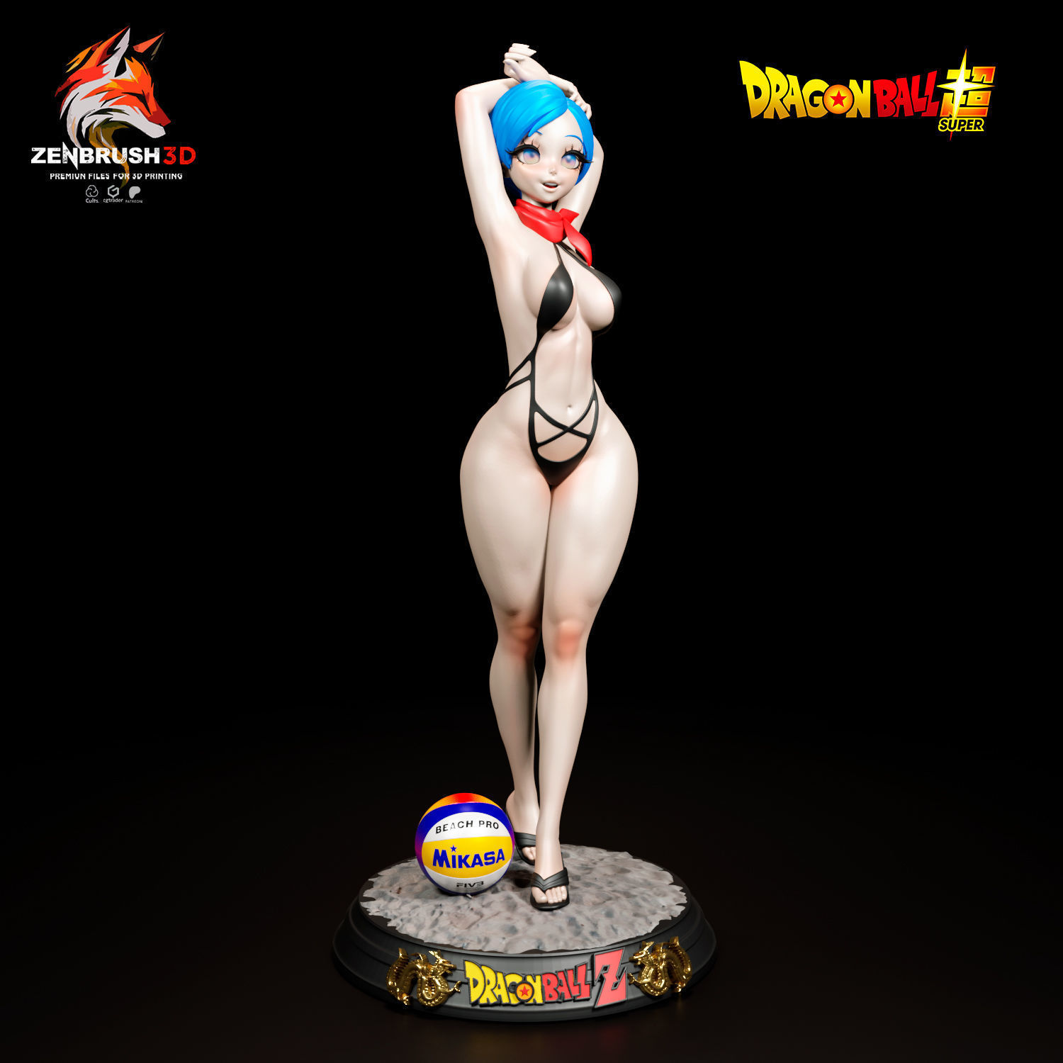 Bulma - Bikini - Dragon Ball 3D PRINTING 3D print model_1