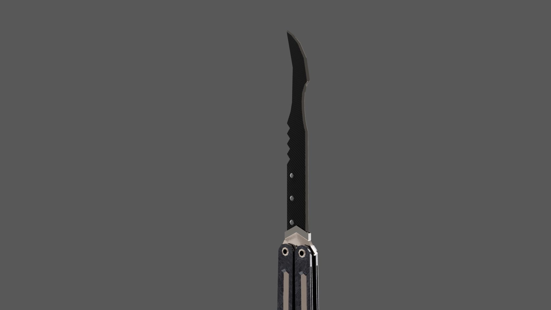 Butterfly Knife Low-poly 3D model_3